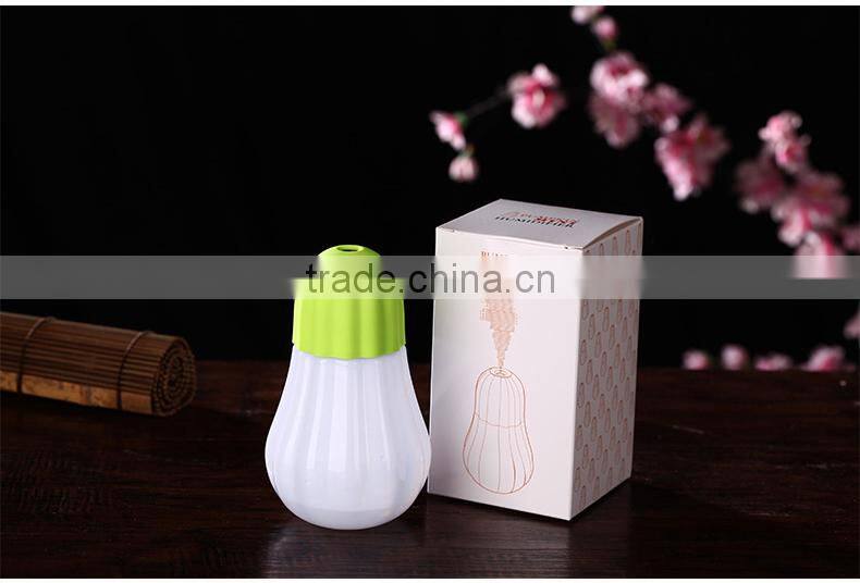 Best selling in 2015 pumpkin mini humidifier with LED lamp, usb charging ultrasonic humidifier