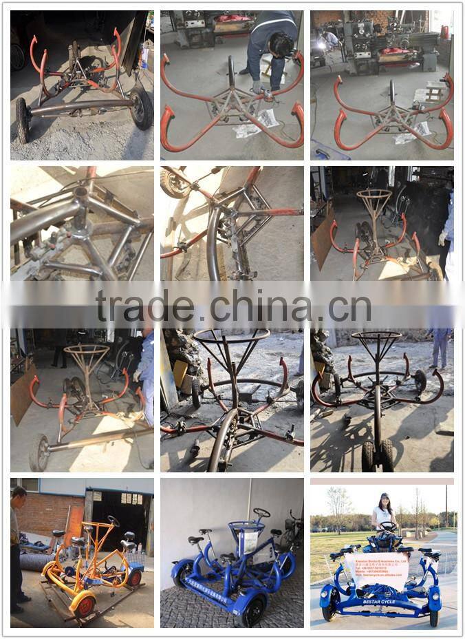 tandem quadricycle bicycle for 7 person