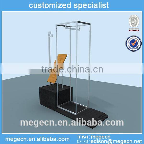 garment unit stainless steel clothes hanging display rack