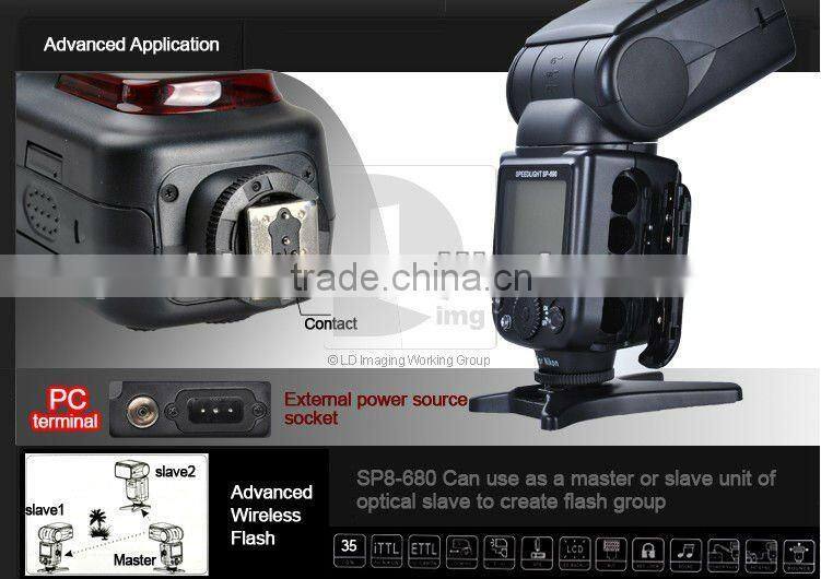 Full function camera speedlite flash SP-680 for nikon digital camera as sb800