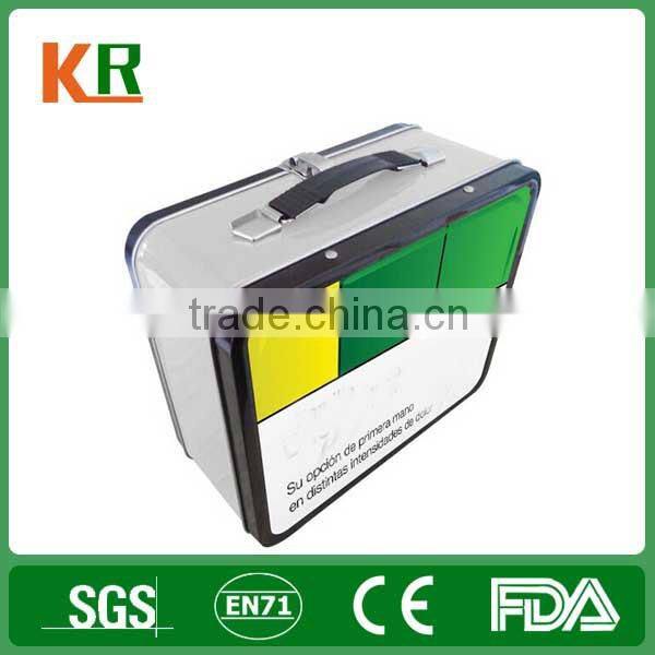 Simple tin lunch box novel lunch box with lock