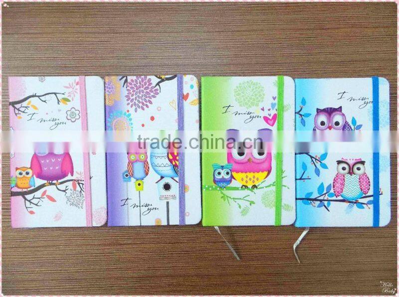 Promotional Elastic Band Notebook/ Custom Notebook With Ribbon Marker
