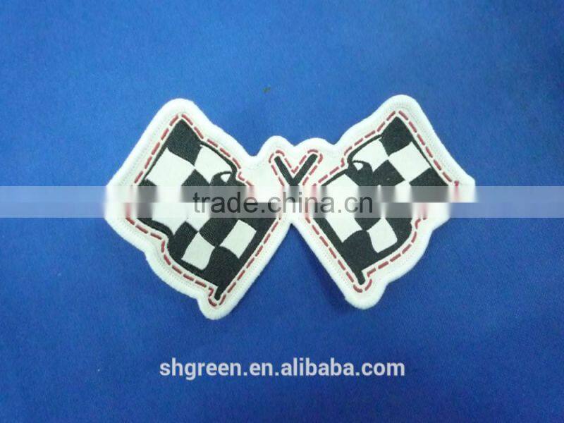 White twill garments/bags woven labels,woven patches