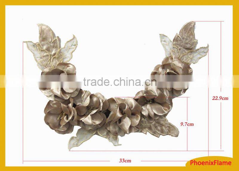 Fancy silk chiffon flower trim AC-971