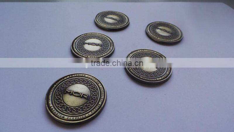 custom antique brass metal coin,brass metal nameplate with logo embossed
