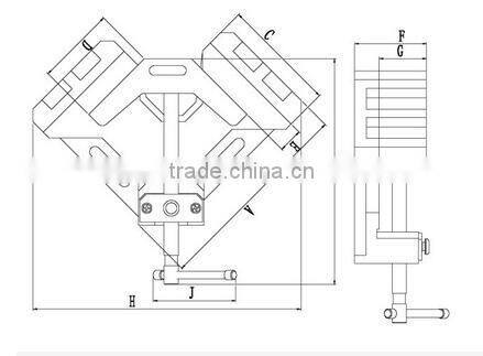 90 degree right corner welding vise