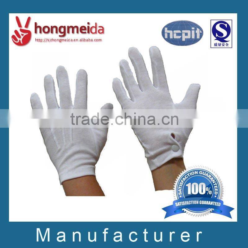 Men Formal Wear White Cotton Gloves Marching Band Gloves