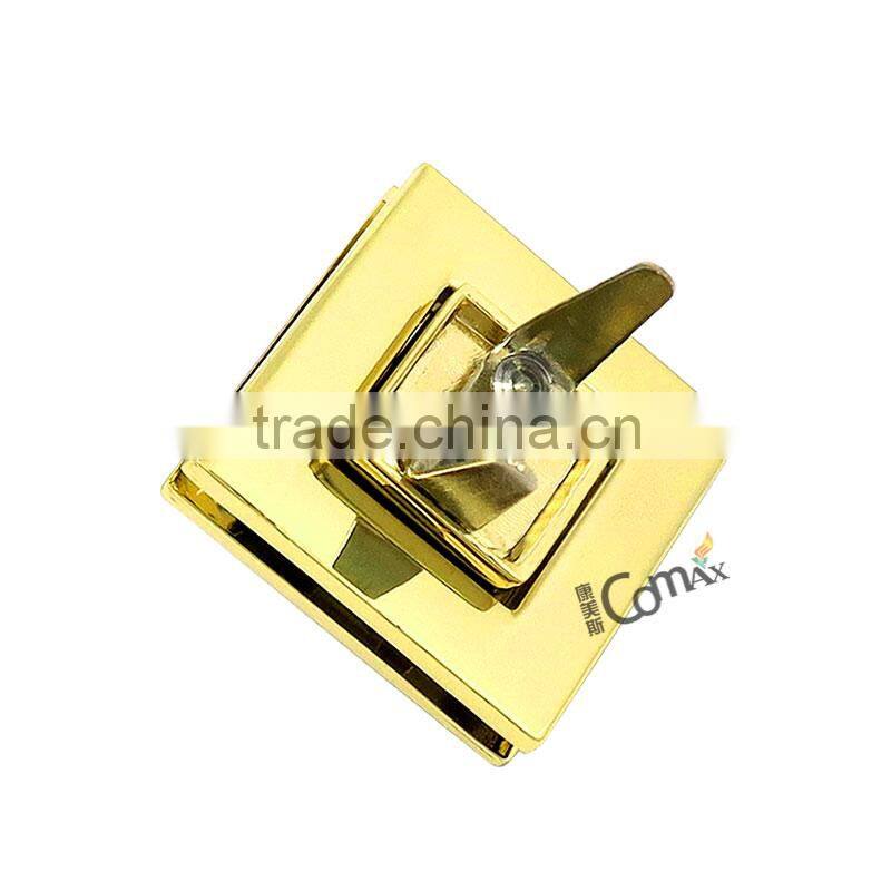 High Quality Bag Accessories Gold Metal Turn Lock