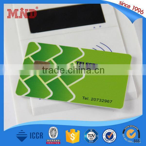 MDC121 plastic printed contact smart ic card with magnetic stripe