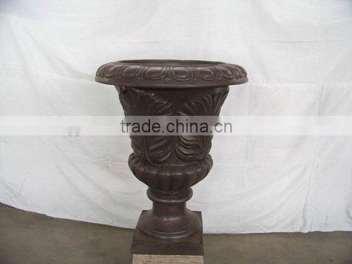 resin vase poly resin urns with sand powder surface