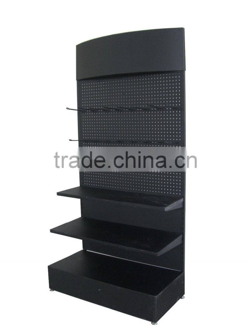 Customized hot retail metal wall display shop shelving