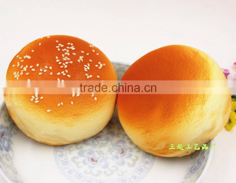 PU Wholesale Artificial Fake Sesame Bread Model With Cream Scent Bakery Window Shopping