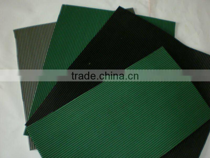 3mm to 6mm thickness Fine ribbed rubber flooring mat