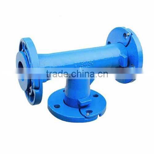 Ductile Iron casting Tee with loose flange DN80