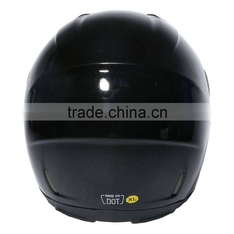 DOT Gloss Black Street Sport Bike Full Face VISOR Motorcycle Adult Helmet M L XL
