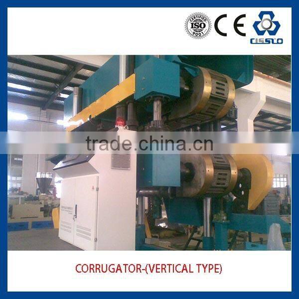CE STANDARD HIGH PERFORMANCE BIG OUTPUT PE PVC TWIN WALL CORRUGATED PIPE EXTRUSION LINE