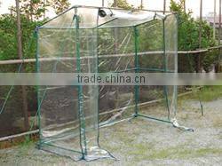 Transparent walk in garden used greenhouses for vegetables