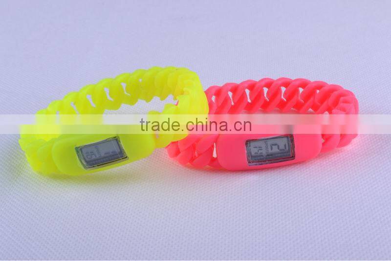 digital silicone twist watch