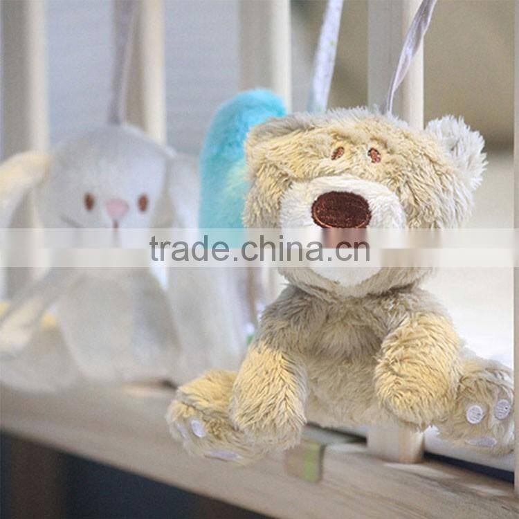 Best Christmas gift soft baby crib bed cot hanging plush musical rattle toy