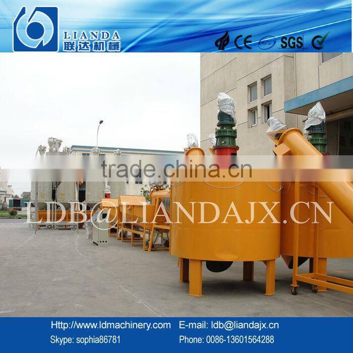 PET bottle crushing washing drying line