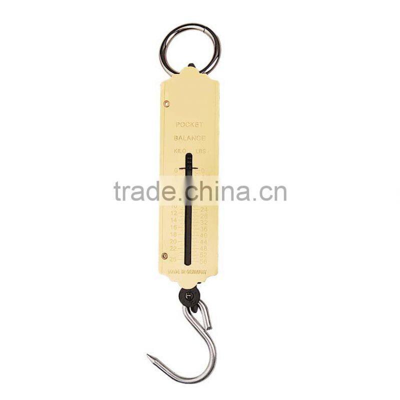 Hand held weighing scale mechanical hook balance
