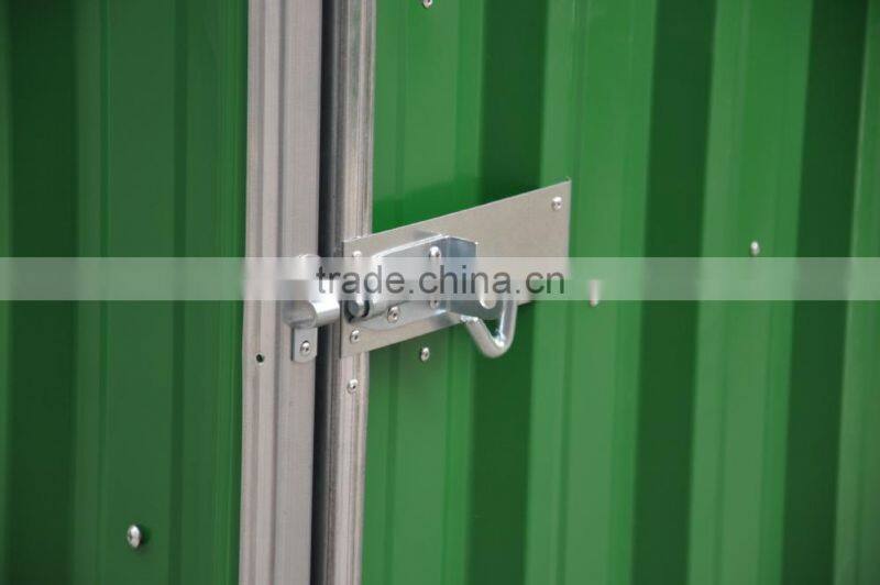 Hottest prefab galvanized metal garden lodge uesd as storage house