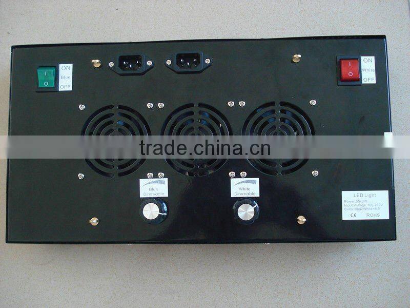 hot sale and quality dimmable 120w(55*3w) diy led aquarium lights coral reef tank