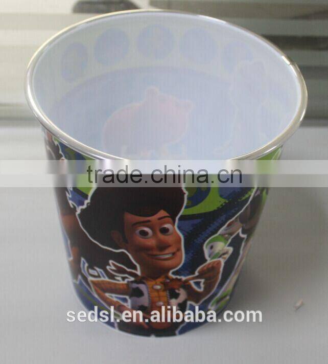 hot sale cartoon Home use plastic rubbish bin