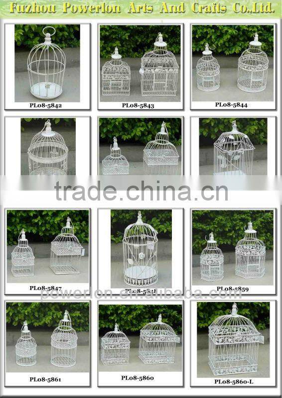 Wrought iron outdoor vintage bird cage