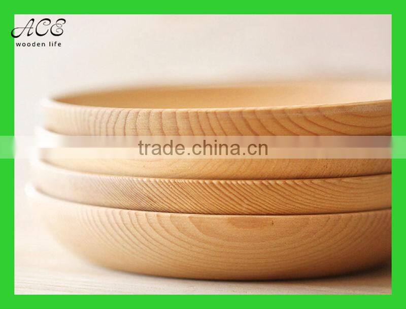 Custom wood plate Round wooden serving tray Round wood service trays
