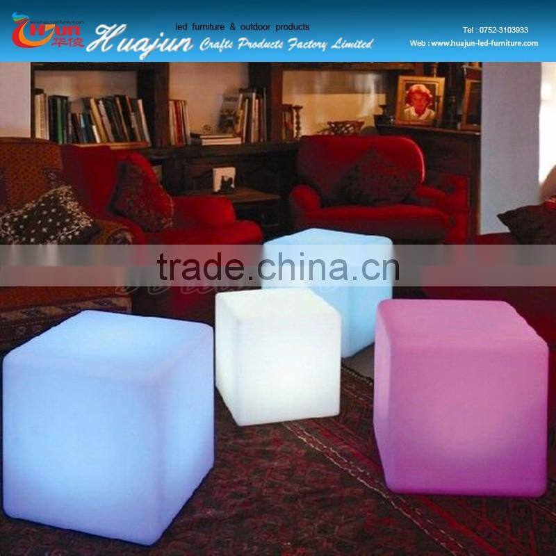 Christmas decoration color changing led cube stool