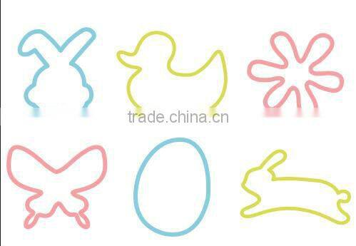 Fashion Custom colorful Silicon rubber elastic bands