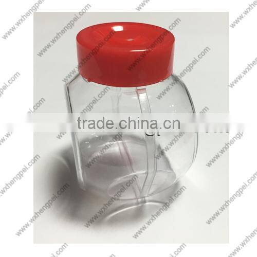 Cleverish portable cute transparent red lid plastic storage jewelry wedding bottle kit