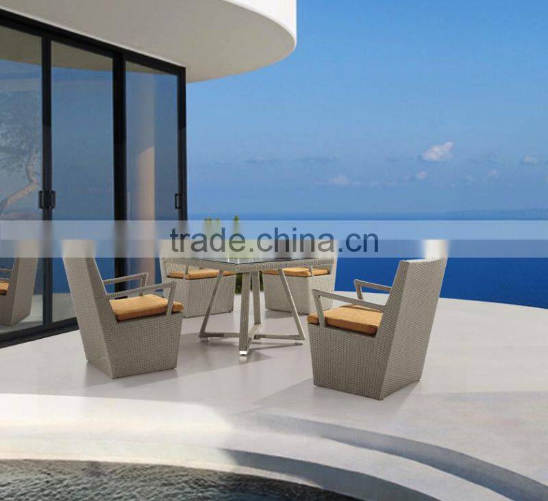 2017 Sigma trade assurance all weather quickest delivery pe rattan glass top and metal frame coffee table