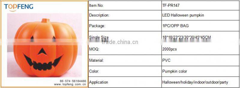 plastic halloween pumpkin lamp/halloween party supplies