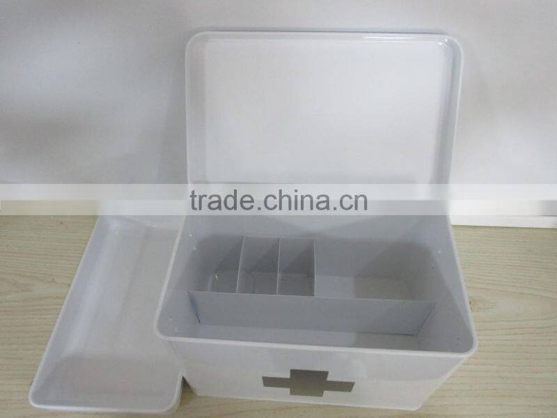 Metal First Aid Kit Box Medical First Aid Box Medicine-kit with insert
