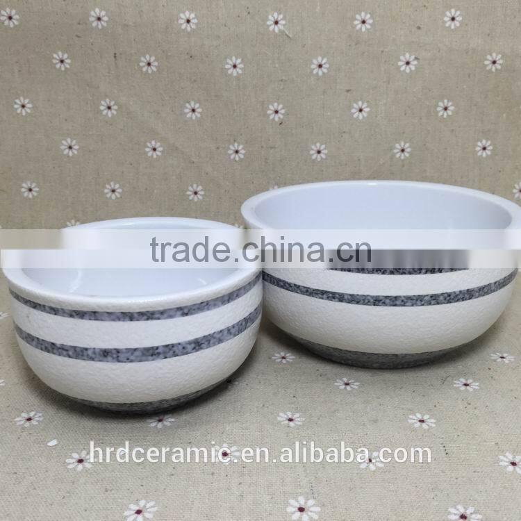 Stocked Personalized high quality ceramic soup bowl with two size