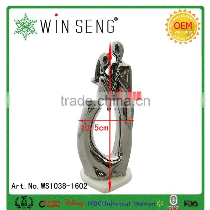 Factory Directly Lover Dancing Heart Shape Ceramic Wedding Gift