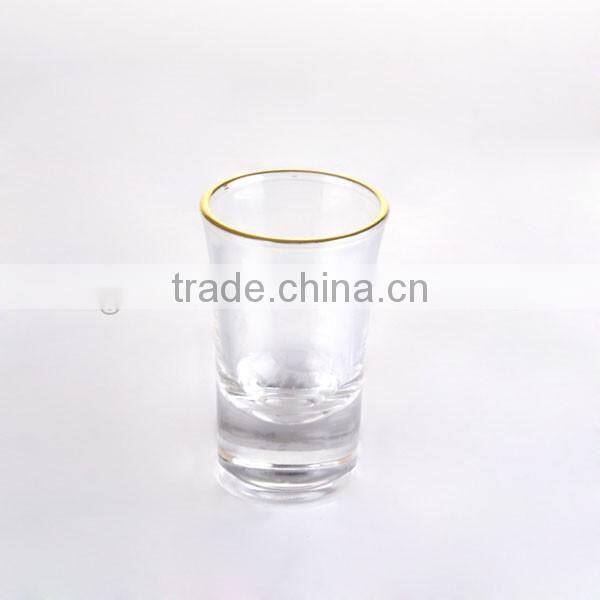 2oz Golden Rim Shot Glass