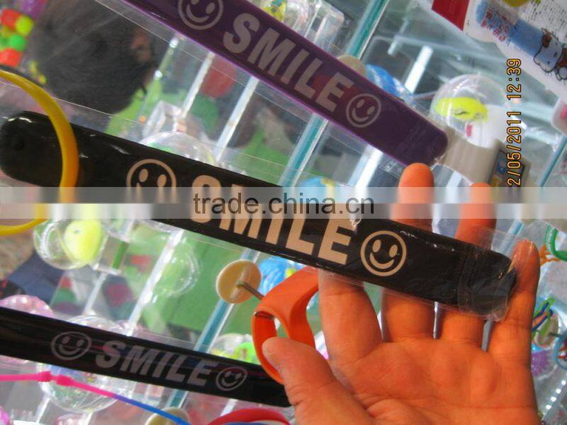 high quality HAPPY silicone slap wristbands bracelet