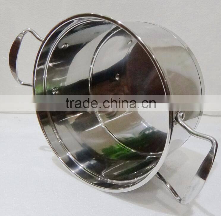 High quality stainless steel stock pot with mirror polish