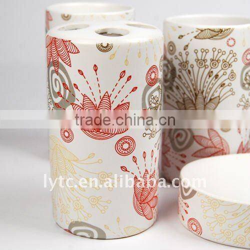 fashion 5pcs ceramic bath set