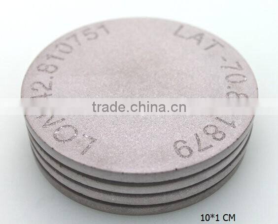 bespoke designs gold dipped concrete coasters