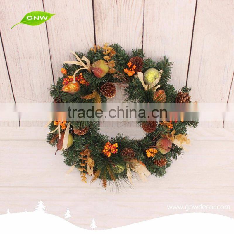 GNW CHWR-1605043 China alibaba Pine Cones Christmas Wreath for indoor ornament