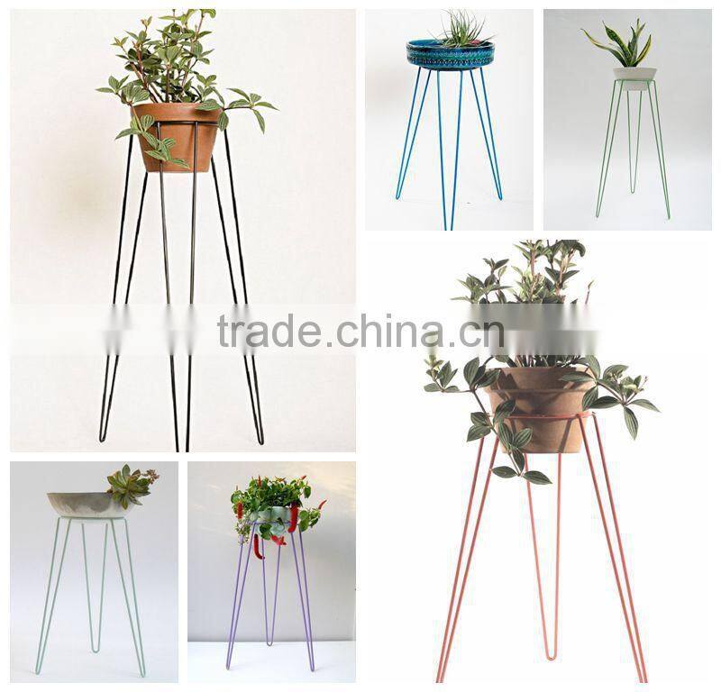 Customized metal black coating indoor outdoor iron flower display stand