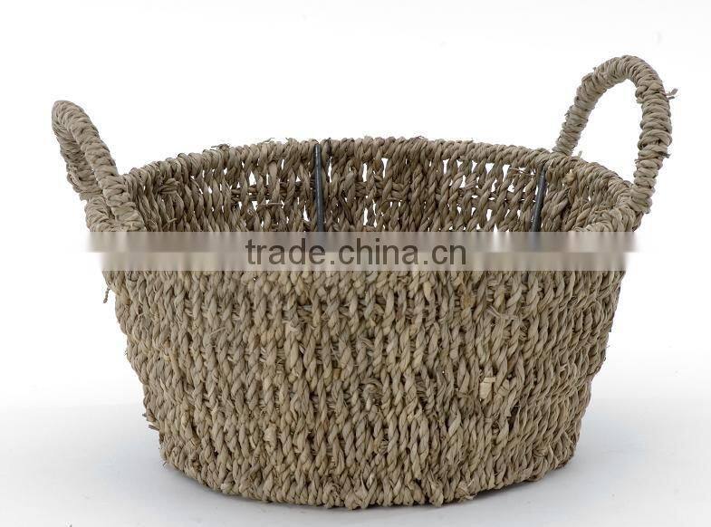 small round straw baskets for sale