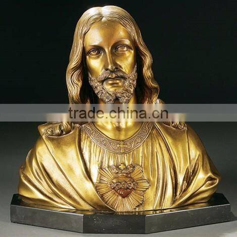 gold plated praying jesus figures bronze jesus bust statue
