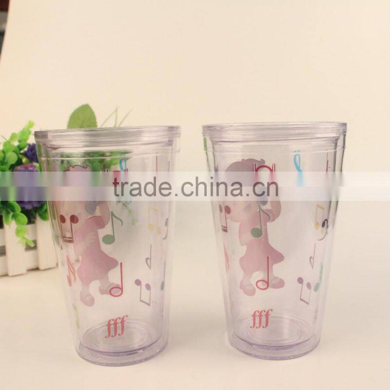 drinkware gift acrylic cup with insert 16 oz for promotional