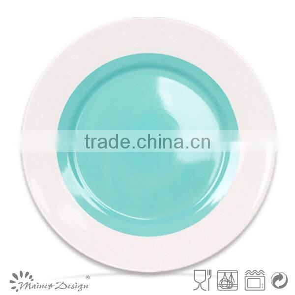 10.5" dinner plate stoneware color glazed