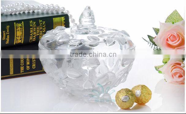 2014 New Products Crystal Sugar Bowl With Lid